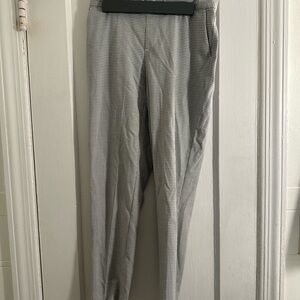 Banana Republic Grey and White Petite Hayden Pant